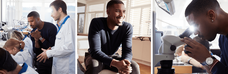 Michael B. Jordan portant une montre Piaget extra-plate en or blanc