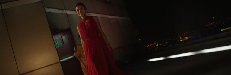 Teresa Chan佩戴玫瑰金鑲鑽石光玉髓項鏈