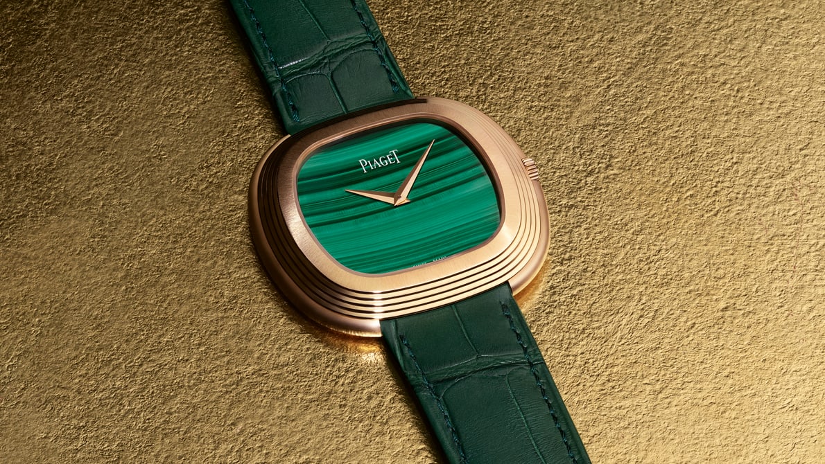Montre Piaget Andy Warhol en or avec cornaline