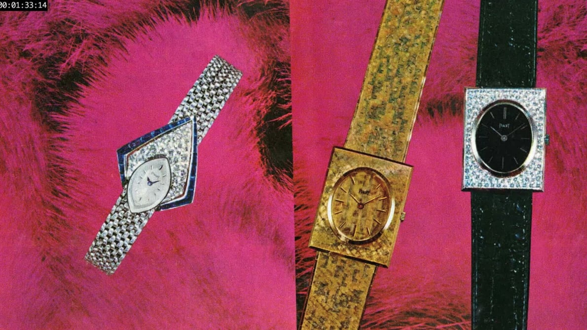 Montre manchette en or Piaget