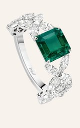 鉆石與祖母綠高級珠寶戒指