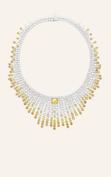 高級珠寶項鏈，鑲飾艷彩黃鉆