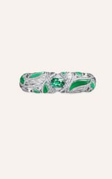 Piaget伯爵Metaphoria系列Foliatura高級珠寶祖母綠鉆石手鐲