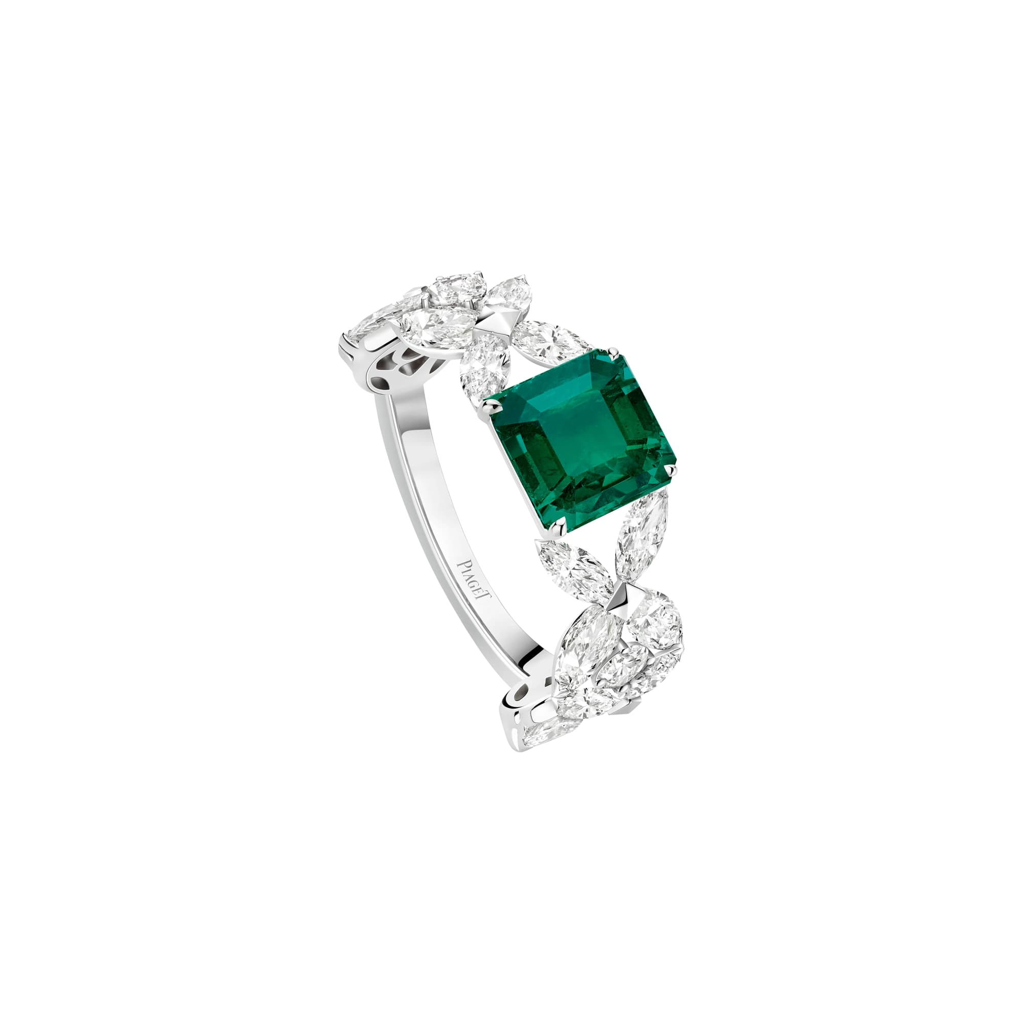 鉆石與祖母綠高級珠寶戒指