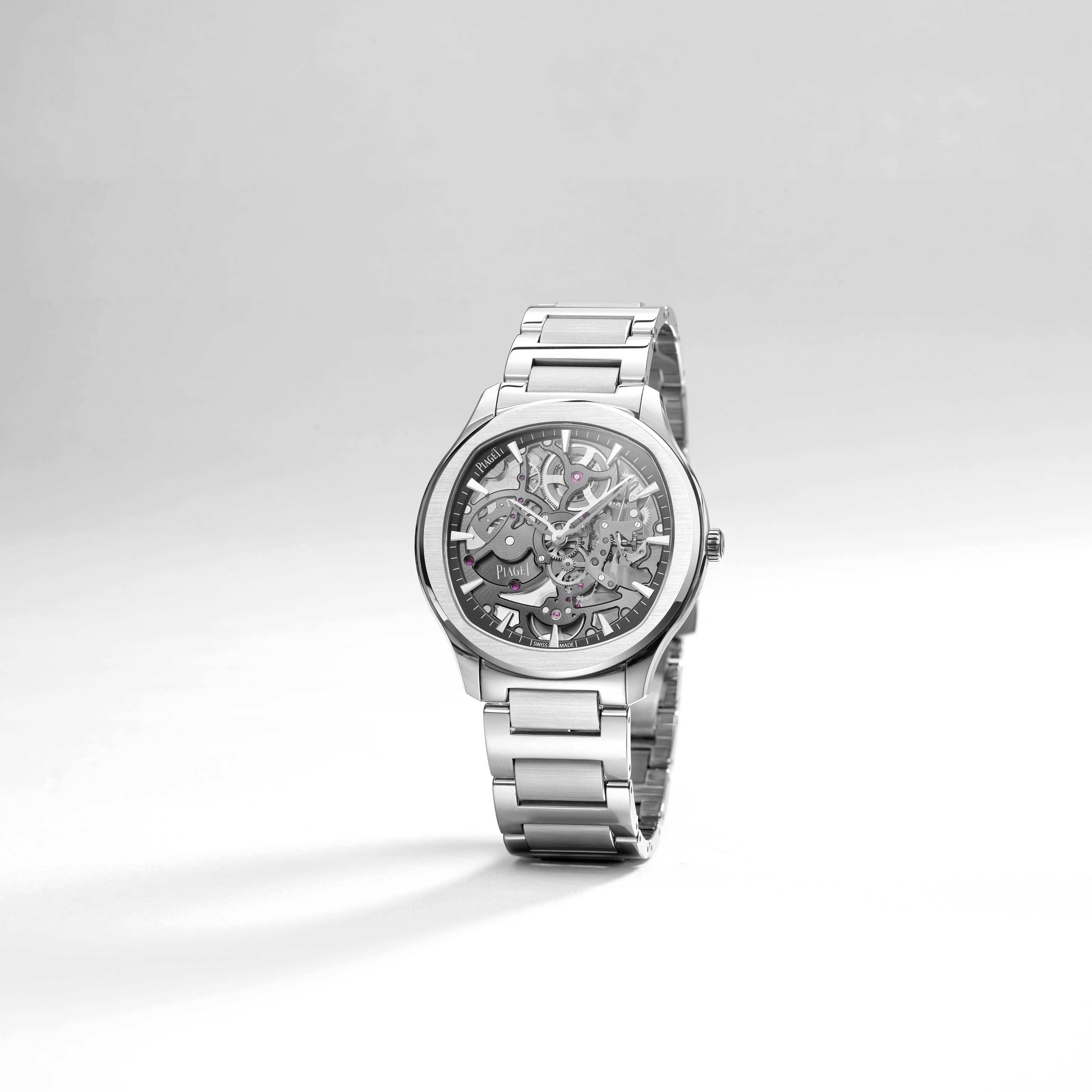 Steel Automatic Skeleton Watch Piaget Men Luxury Watch G0A45001