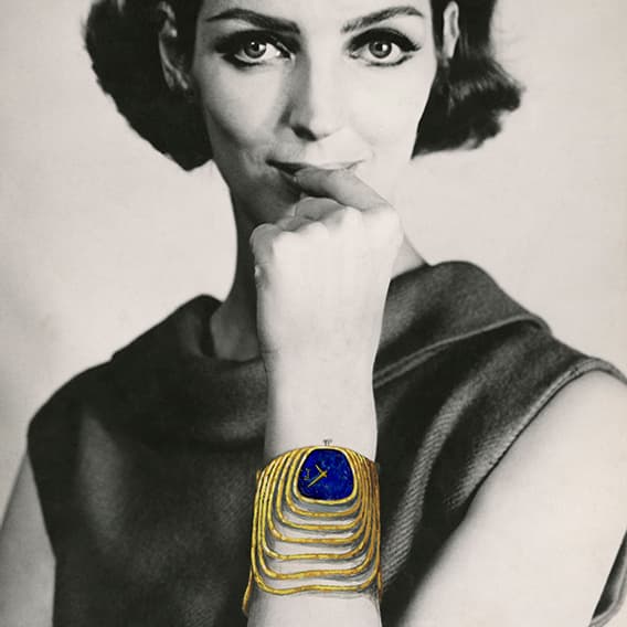 Montre-bijoux vintage Piaget Sixtie en or