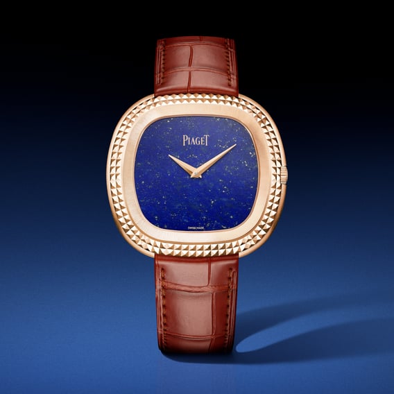 Andy Warhol Clou de Paris white gold watch with blue meteorite dial