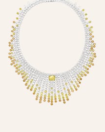 高級珠寶項鏈，鑲飾艷彩黃鉆
