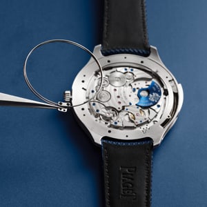 Open caseback of the Piaget Polo Minute Repeater movement