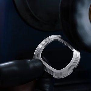 white gold dial