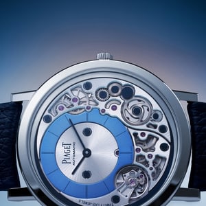 Piaget x Wristcheck watch with signature blue dial