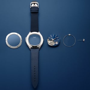 Piaget Polo Minute Repeater components laid out for assembly