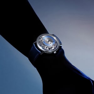 ultra-thin watch worn on wrist