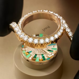 Un artisan Piaget grave avec précision le bracelet d’une montre joaillière femme Limelight Gala