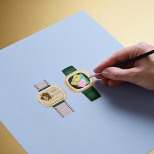 drawing of a watch