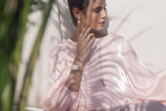 gold diamond jewellery and watch