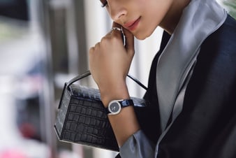 white gold luxury watch