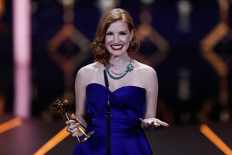 Jessica Chastain wears a Piaget diamond jewellery set