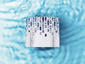 G36M3400 Sunny Side of Life lapis lazuli diamond cuff bracelet