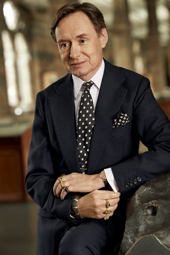 Nicholas Foulkes wears an Altiplano Meteorite ultra-thin watch with alligator-skin strap