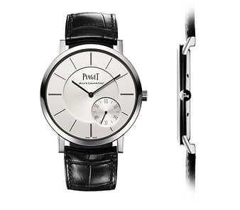 montre de luxe extra-plate en or blanc