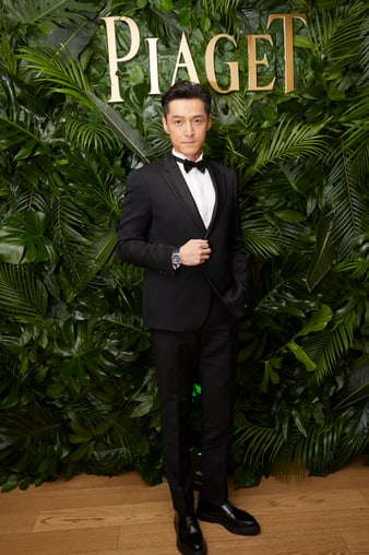 Hu Ge wearing a Altiplano Tourbillon rose gold watch