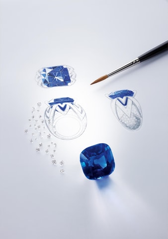 luxury ring gem-setting