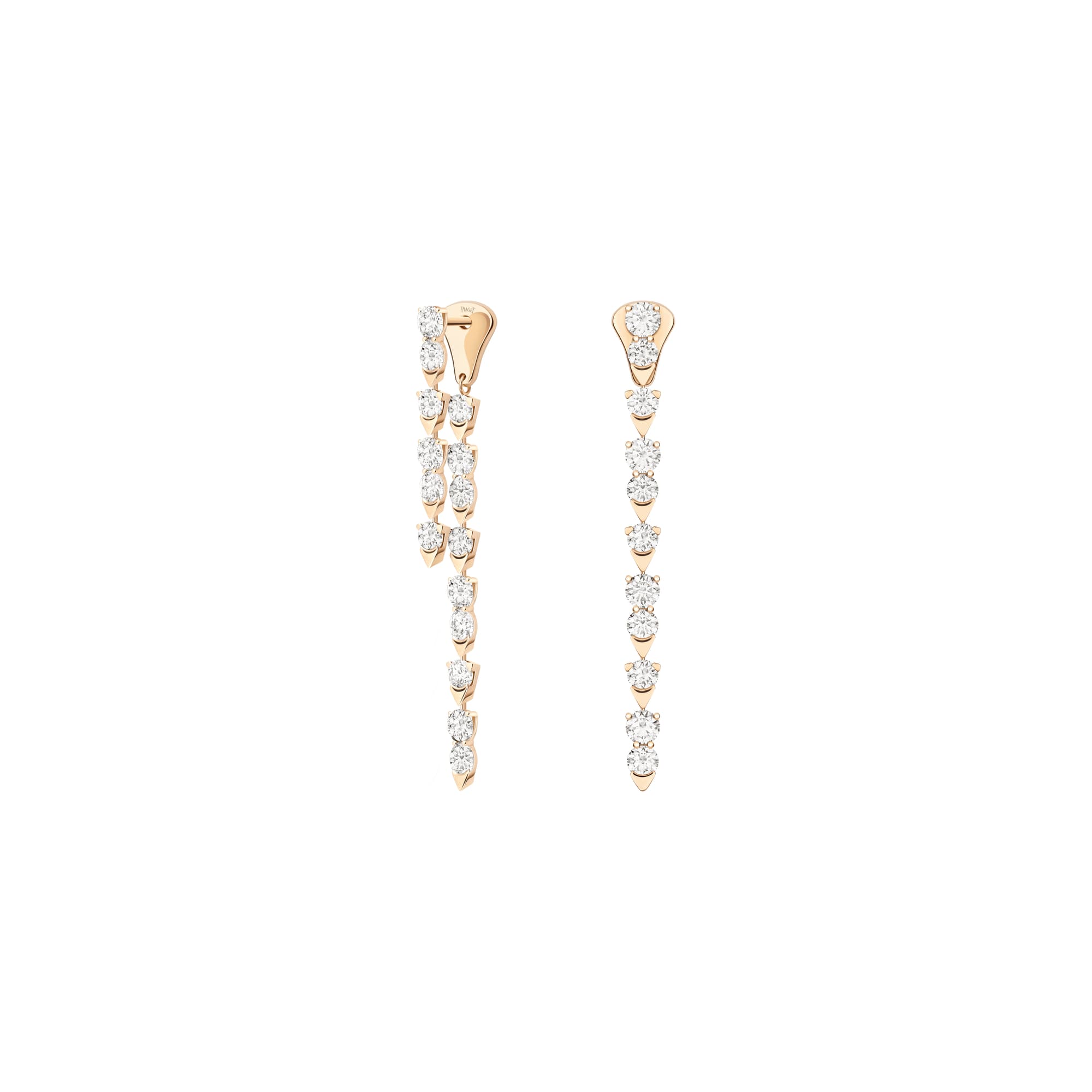 Rose Gold Diamond Earrings - Piaget Luxury Jewelry G38R3100