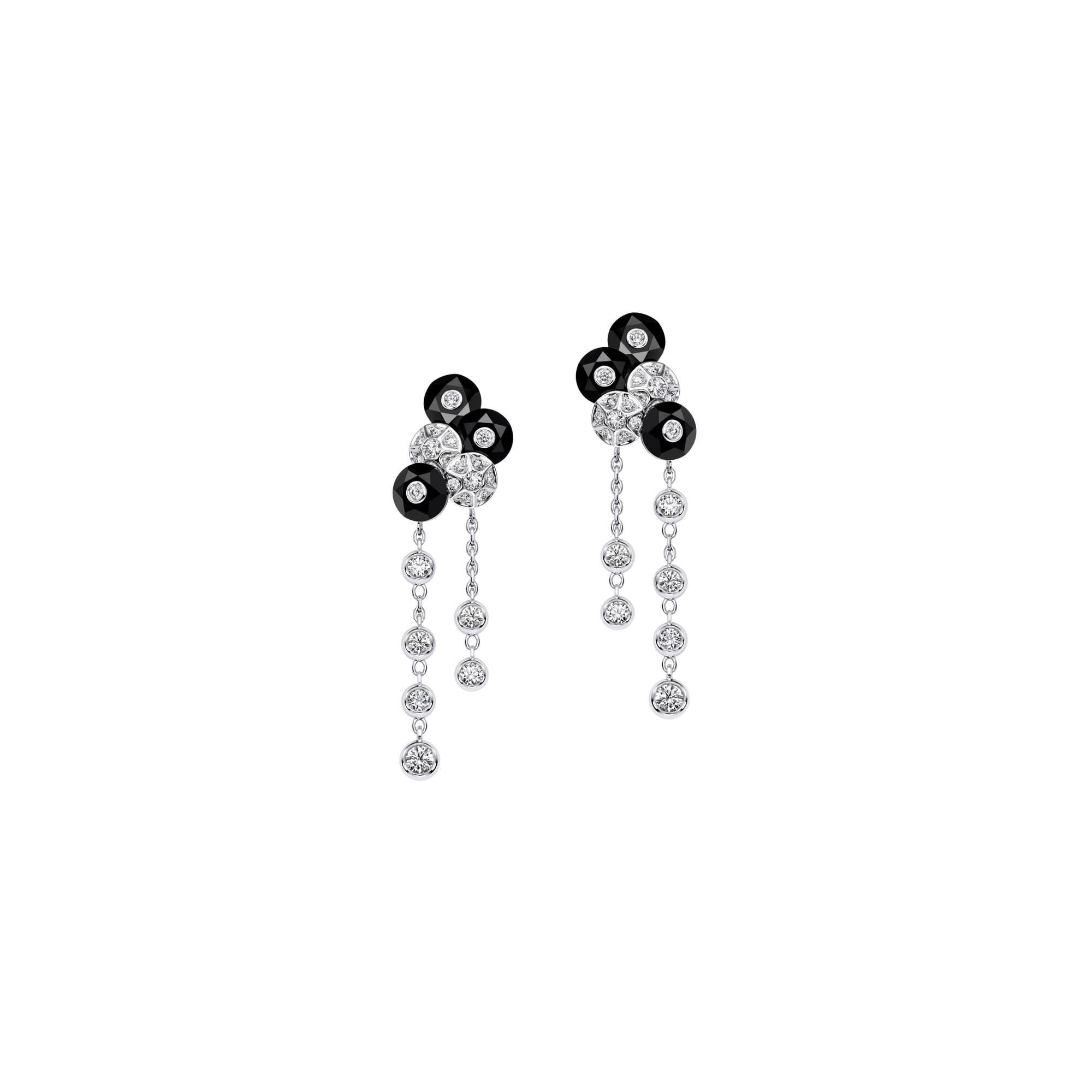 White gold Onyx Diamond Earrings G38LQ900 Piaget Luxury Jewelry Online