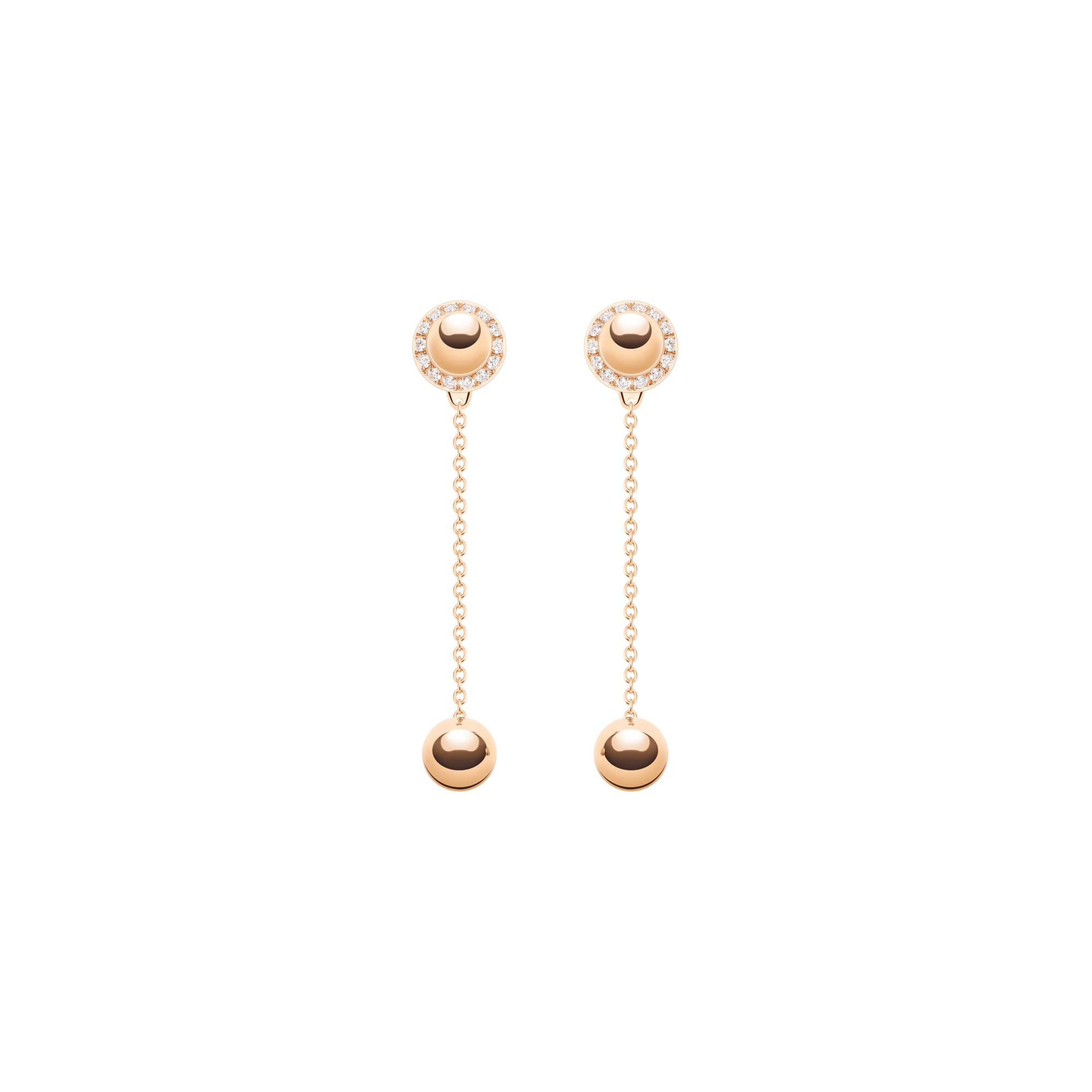 Rose Gold Diamond Earrings - Piaget Luxury Jewelry G38PV800