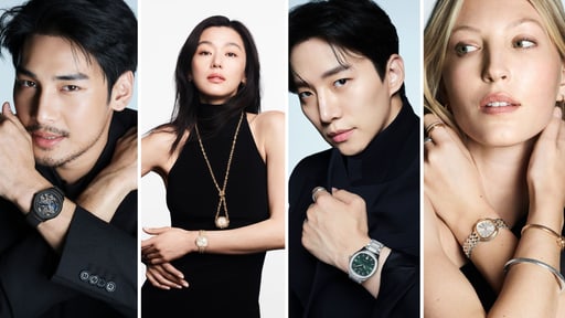 Piaget ambassadors wearing jewelry and watches