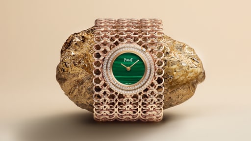Gold and diamond cuff watch