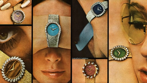 Gold timepiece with precious and semi-precious stones