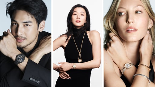 Piaget ambassadors wearing jewelry and watches