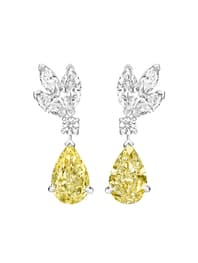 boucles d'oreilles Haute Joaillerie en diamant jaune