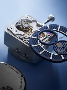 Close-up of the Piaget Polo Complications luxury watch