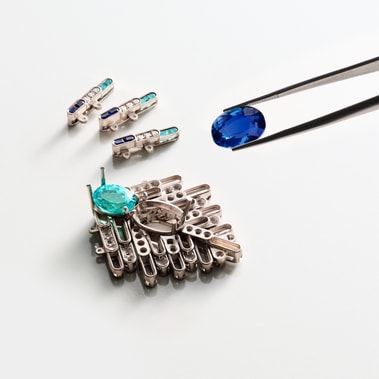 precious stones and sapphire assembly