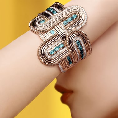 gold tiger eye diamond sautoir watch