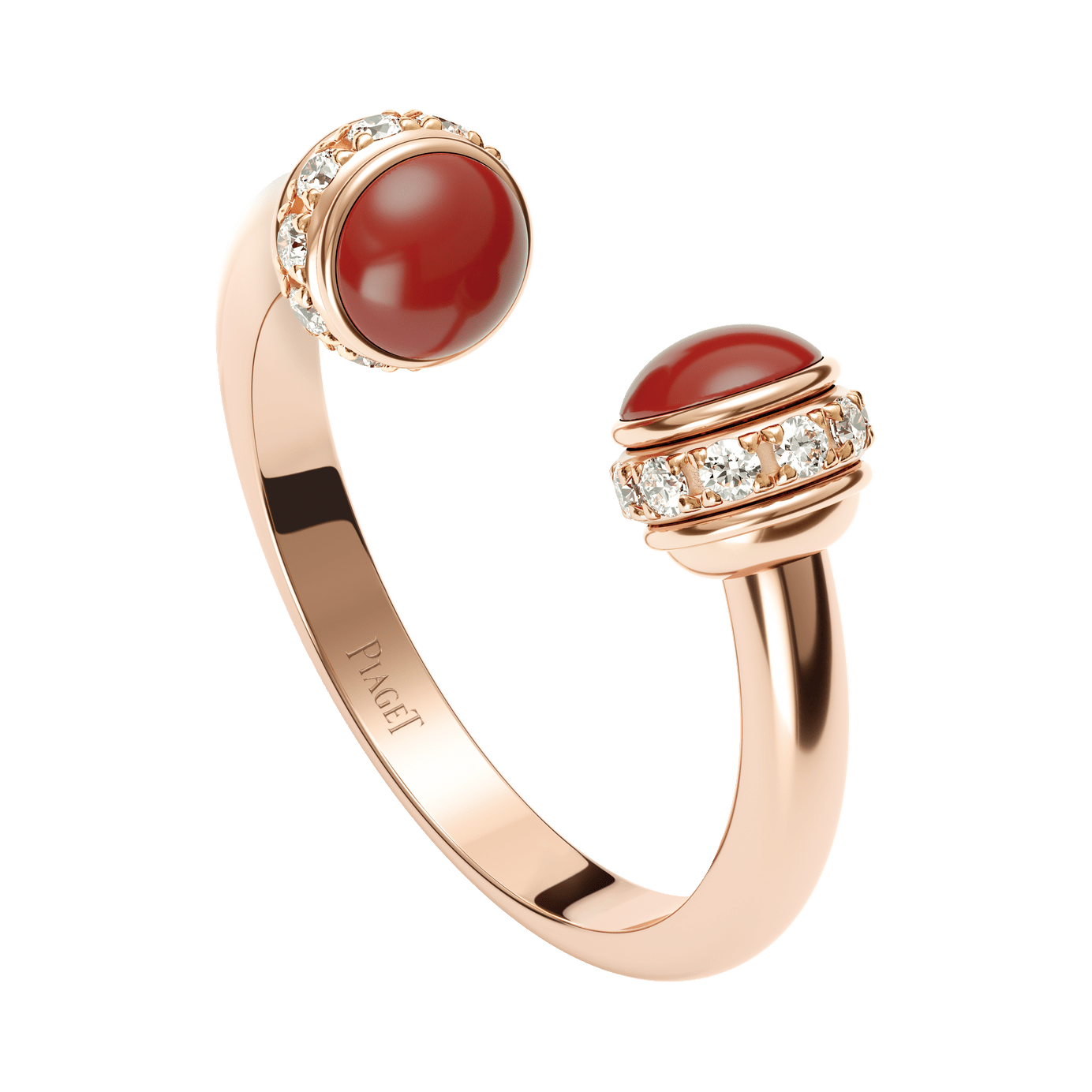 Piaget Rose Gold Red Carnelian Diamond Ring G34P8D00