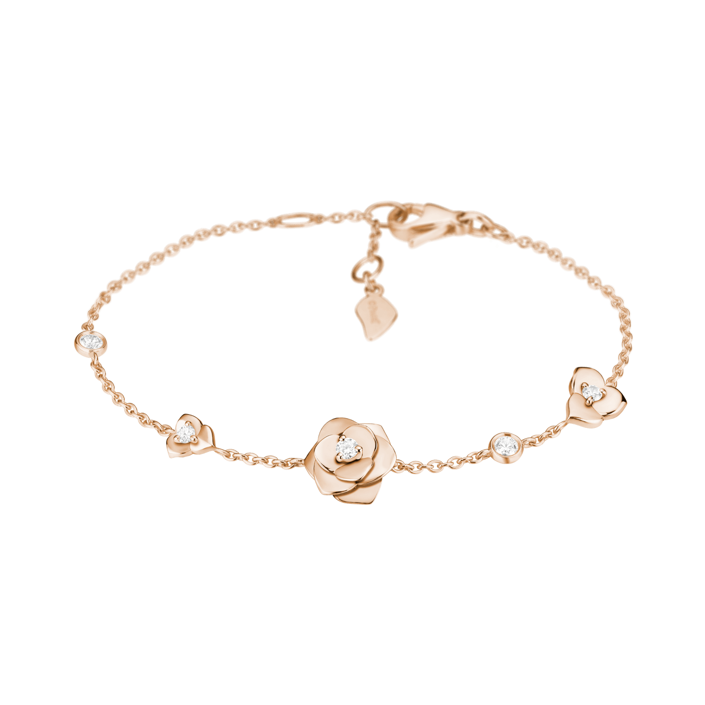 Buy 18KT Rose Gold Floral Bracelet Online | ORRA