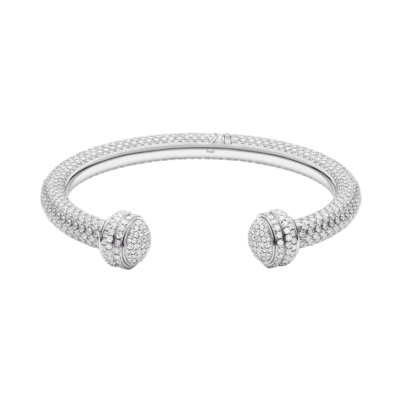 Piaget - Possession Open Bangle Bracelet, White Gold Ceramic Diamond Open Bangle Bracelet G36PG300