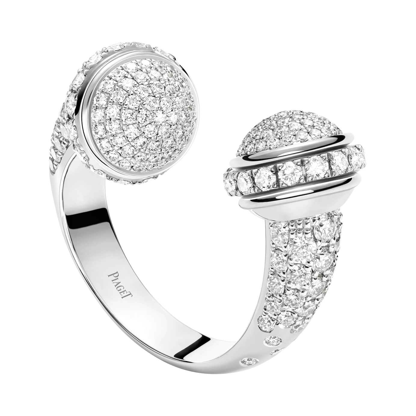 Possession 18k White Gold Open Diamond Ring, EU 51 US | atelier-yuwa ...