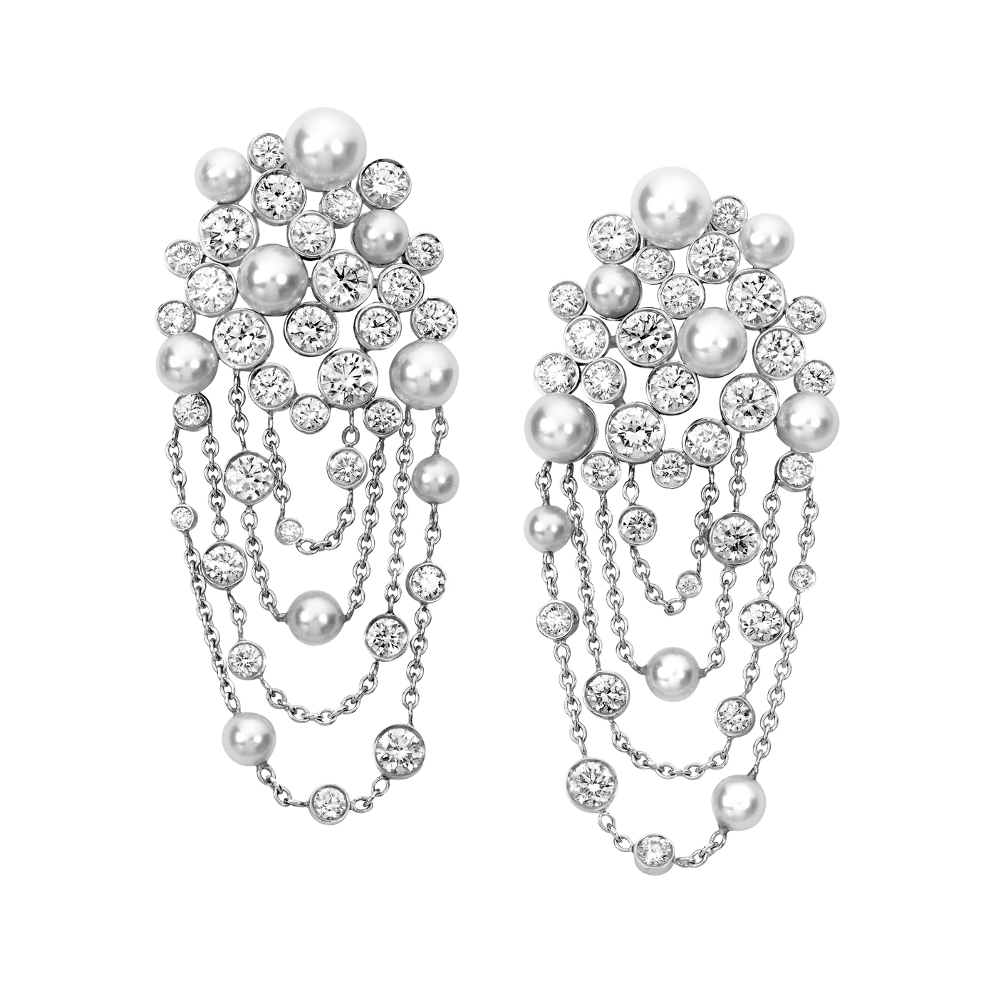 Piaget White Gold Pearl Diamond Earrings G38LF100