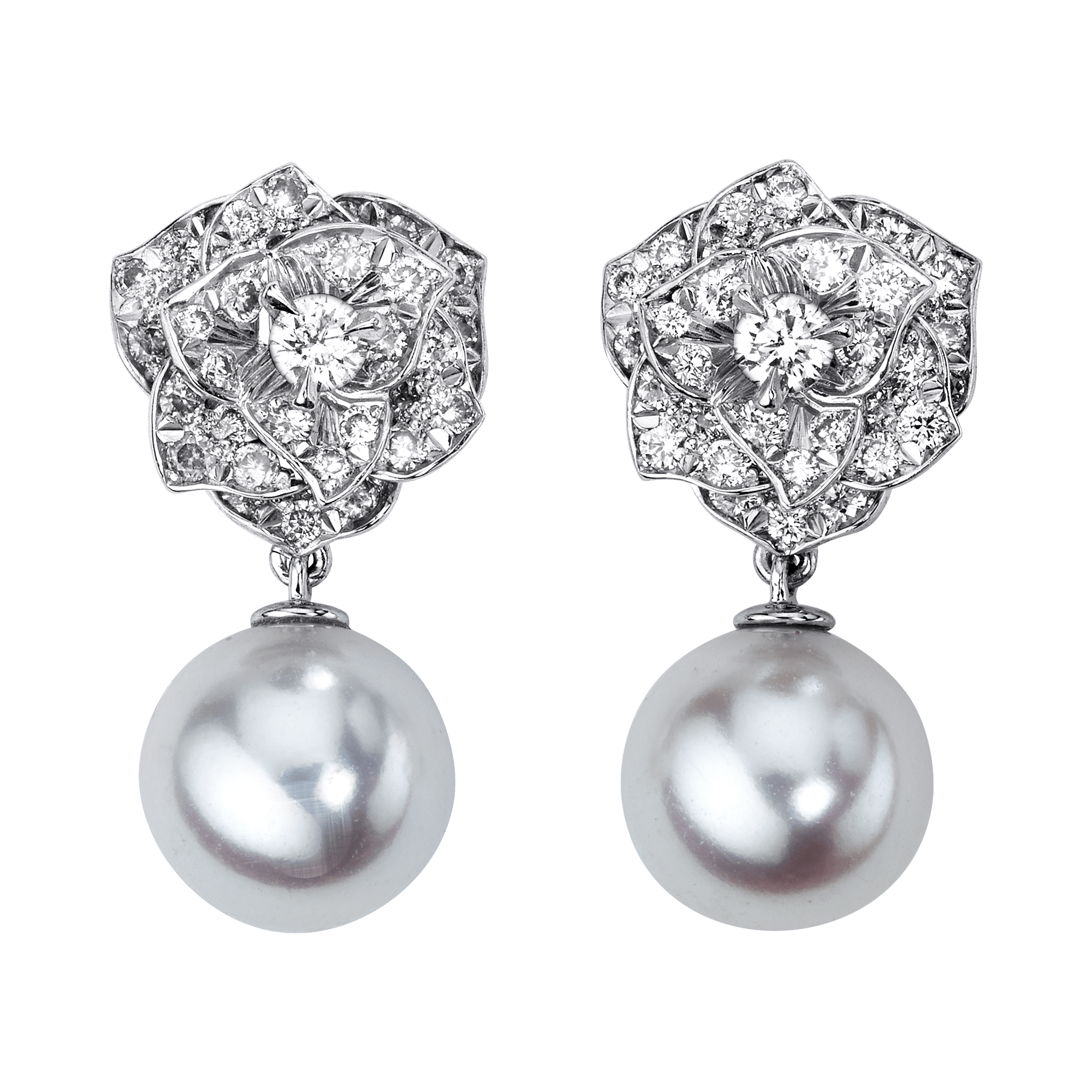 Piaget White Gold Pearl Diamond Earrings G38U0067