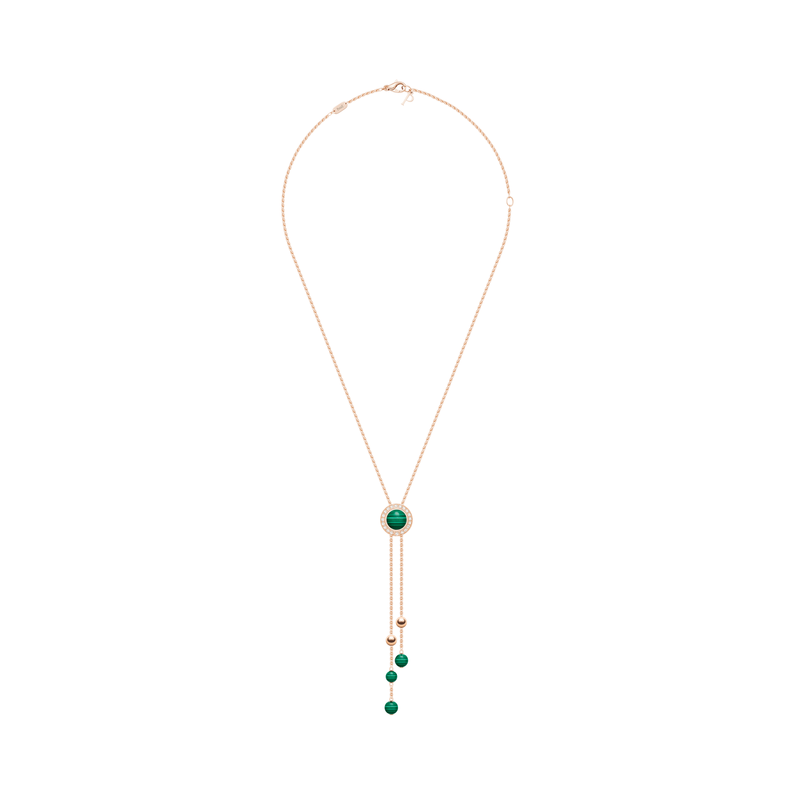 Rose Gold Malachite Diamond Pendant - Piaget Jewelry G33PE300