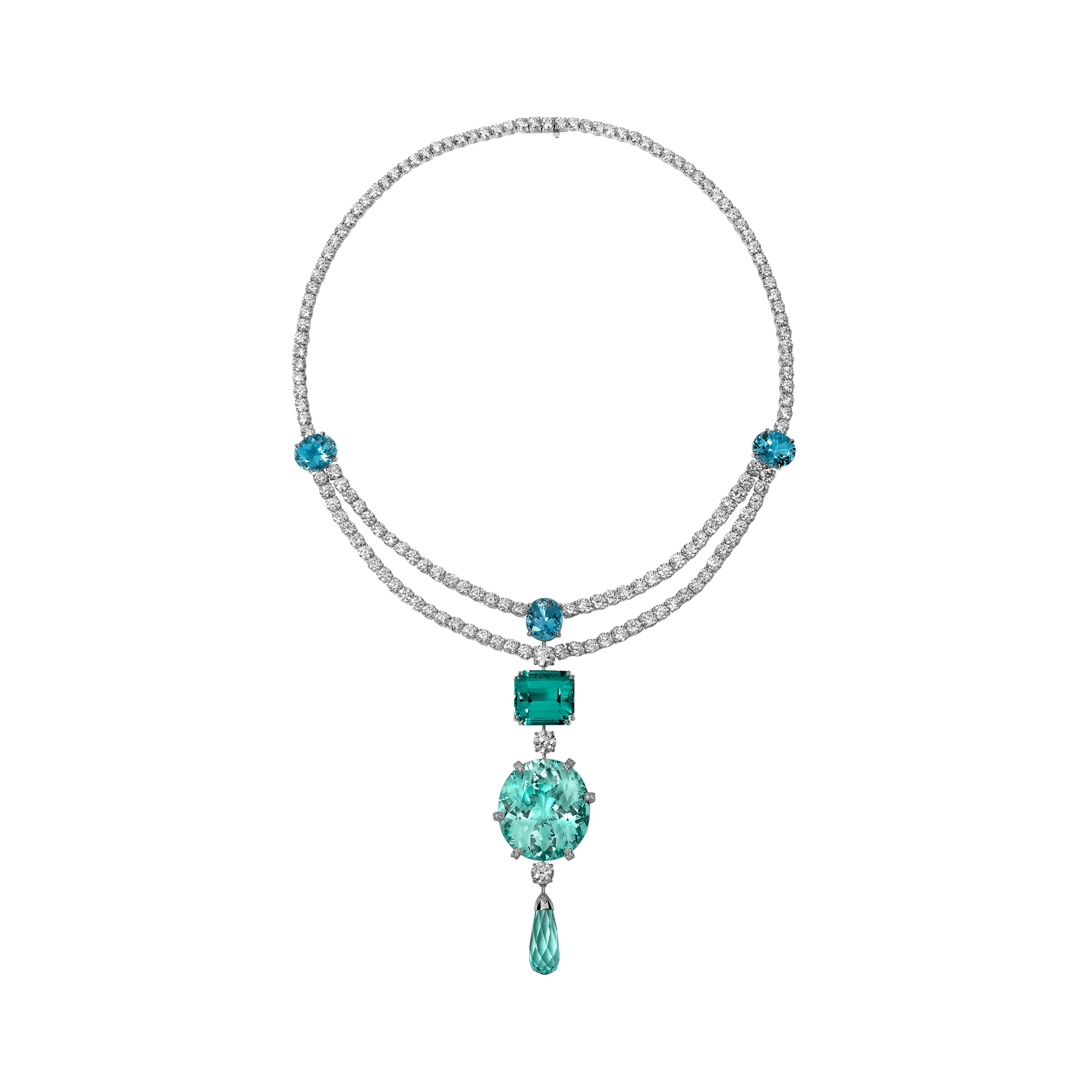 Piaget White Gold Aquamarine Diamond Necklace G37L9700