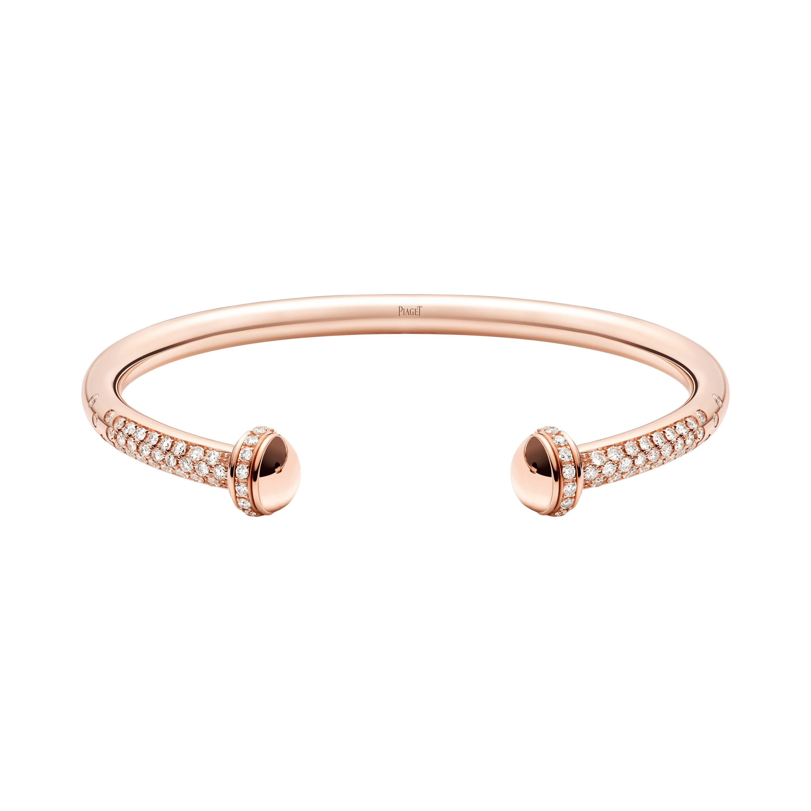 Piaget Rose Gold Diamond Open Bangle Bracelet G36pv400