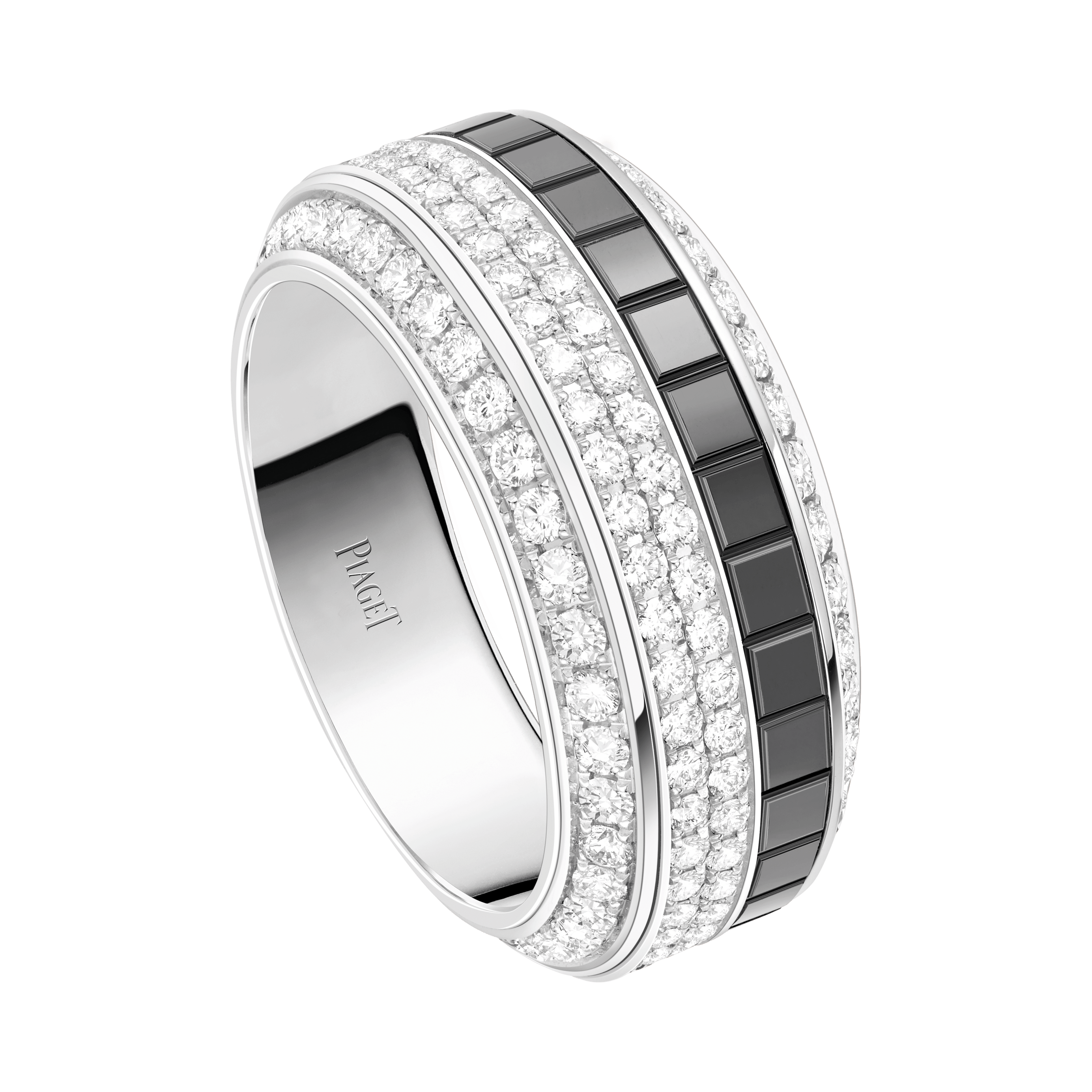 Piaget White Gold Ceramic Diamond Ring G34p2g00