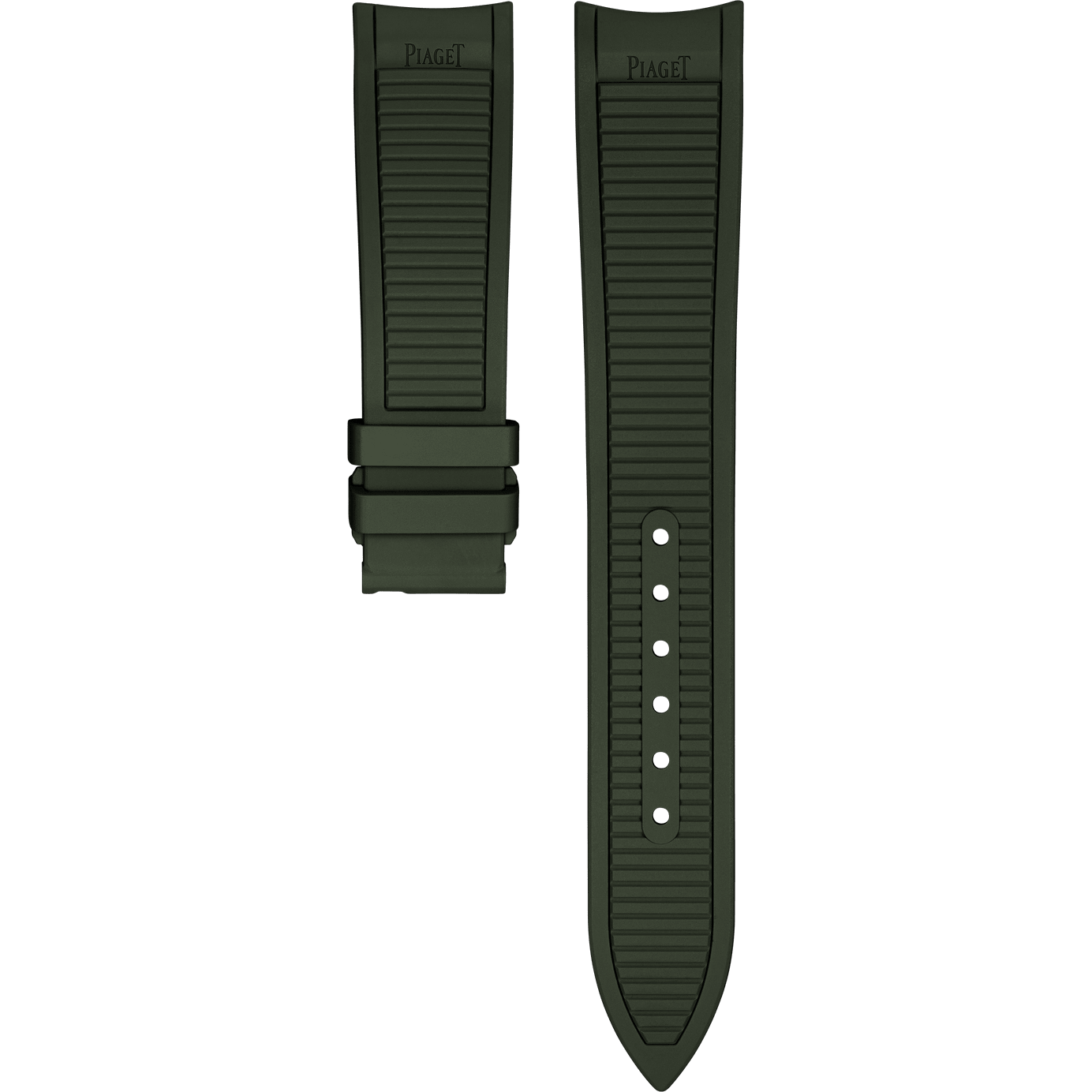 Khakigrünes Kautschukarmband für Piaget Polo