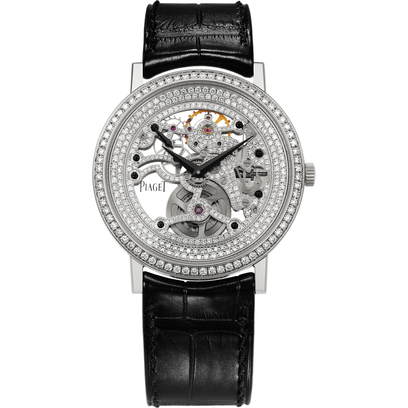 Piaget White Gold Diamond Ultra-Thin Skeleton Watch G0A38120